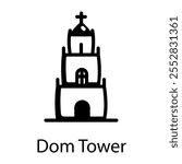 A sketchy icon of dom tower 