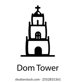 A sketchy icon of dom tower 