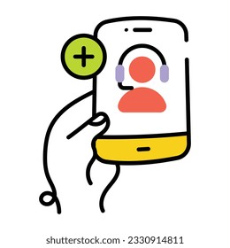 Sketchy icon of emergency service 