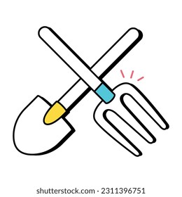 Icono esquemático de las herramientas de la granja