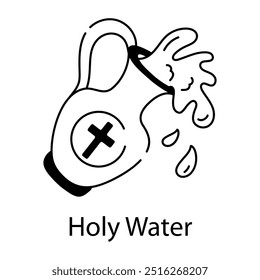 A sketchy icon of holy water