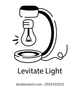 A sketchy icon of levitate light