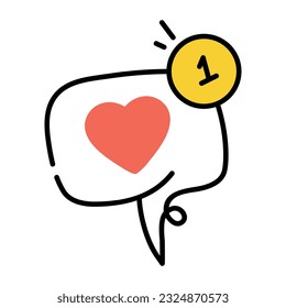 Icono esquemático de la notificación de amor
