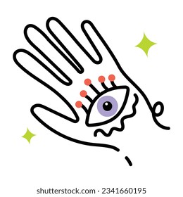 Sketchy icon of magical hand