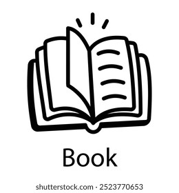 Un icono incompleto de libro abierto  