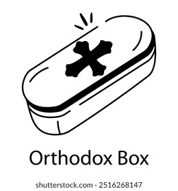 A sketchy icon of orthodox box