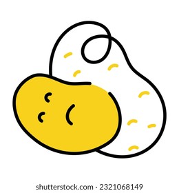 Eine skizzenhafte Kartoffelsymbol