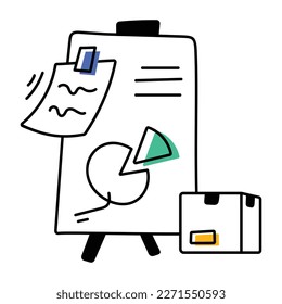 A sketchy icon of product analysis 