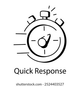 A sketchy icon of quick response 

