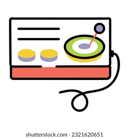 Sketchy icon of record player 