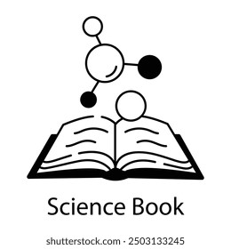 Un ícono incompleto del libro de ciencia