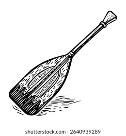 A sketchy icon of a wooden oar
