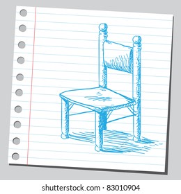 Sketchy illustration of a chair