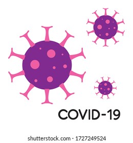 sketchy illustration of a coronovirus under a microscope