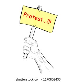 Sketchy Illustration for Demonstration or Protest