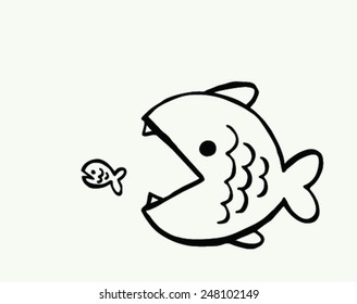sketchy illustration of a fish 