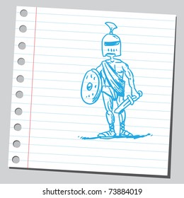 Sketchy illustration gladiator
