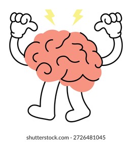 Una ilustración incompleta que representa una lluvia de ideas