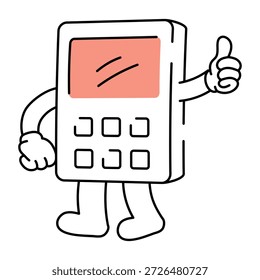 A sketchy illustration representing calculator