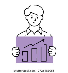 Una ilustración esquemática que representa el análisis de datos