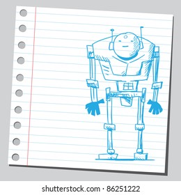 Sketchy illustration of a robot