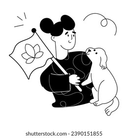 Sketchy illustration of self care day 