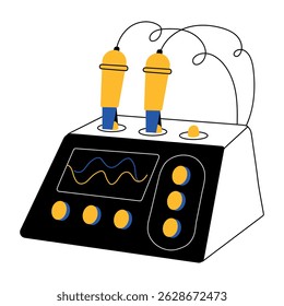 A sketchy illustration showing pcr machine 

