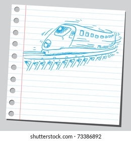 Dibujo esquemático de un "tren de velocidad"