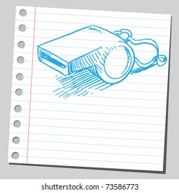 Sketchy illustration of a "sport whistle"