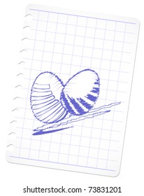 Sketchy illustration spring easter eggs