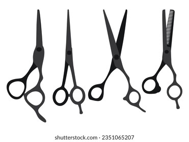 Sketchy image of hairdressers scissors silhouette