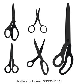 Sketchy image of scissors silhouette. Stationery, pocket, kitchen, manicure, surgery, hairdressers, tailor, garden, household