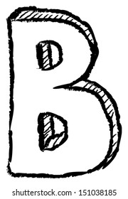 Sketchy letter B