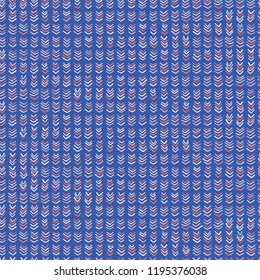 Sketchy Line Marks Seamless Vector Pattern. Drawn Embroidery Stitches Illustration for Summer Fashion Prints, Kawaii Gift Wrap, Trendy Packaging, Kids  Paper Goods or Retro Red 1950s Style Stationery