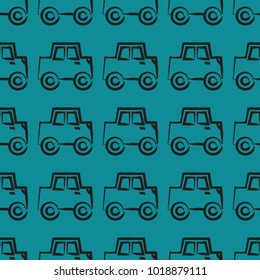 Sketchy little cute car seamless pattern for little boys
