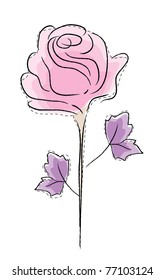 Sketchy looking rose