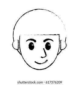 sketchy man head face design image