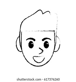 sketchy man head face design image
