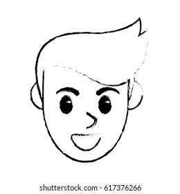 sketchy man head face design image