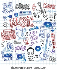 Sketchy music illustrations