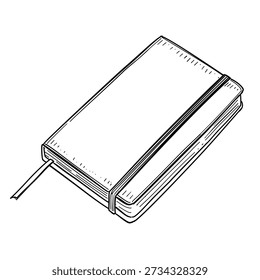 Sketchy notebook vector line art hand drawn illustration	