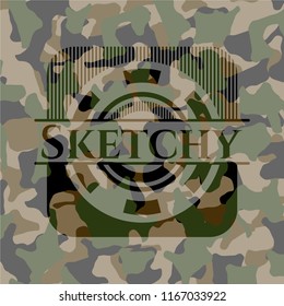 Sketchy on camo texture