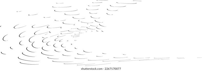 Sketchy outline with squiggles or wavy feather strokes with a brave tuft or forelock. Space for copy text. Vector.