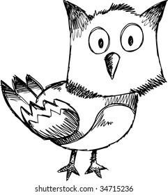 Ilustración esquemática del vector de búho