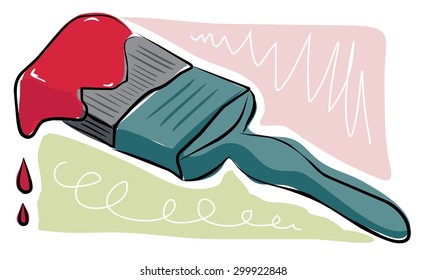 Sketchy paint brush