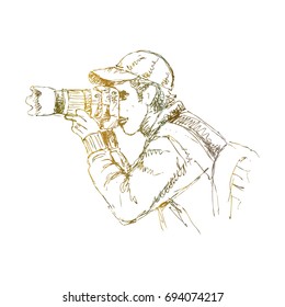 Sketchy of photographer.