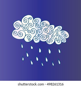 Sketchy of rainy and cloud.