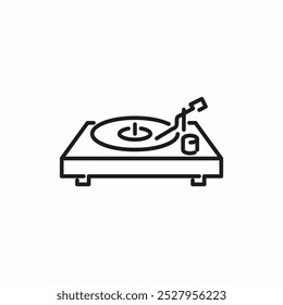 sketchy record player icon sign vector