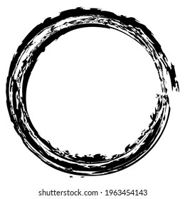 Sketchy, scribble, grungy circle textured design element