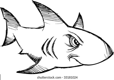 Sketchy shark Vector Illustration